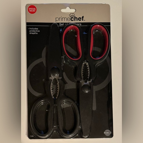 Kitchen Shears Scissors Prime Chef Set of 2 Pull Apart for Cleaning - Picture 3 of 4